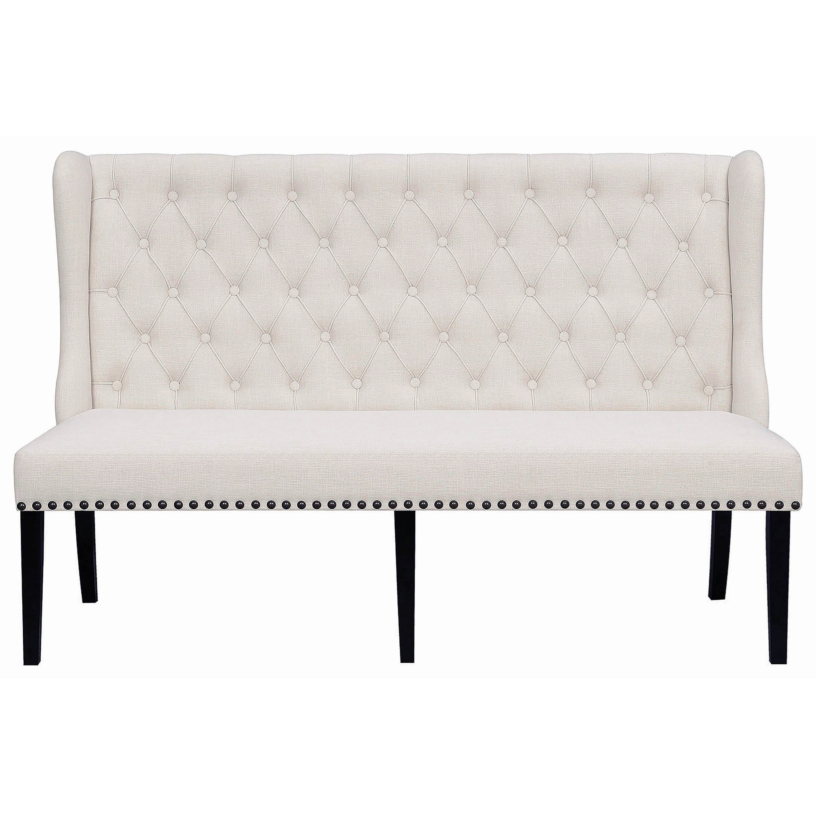 Coaster Mapleton 108723 Wingback Bench With Button Tufted Back
