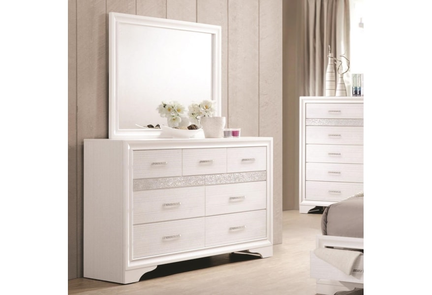 Coaster Miranda 7 Drawer Dresser Mirror With Wood Frame Value