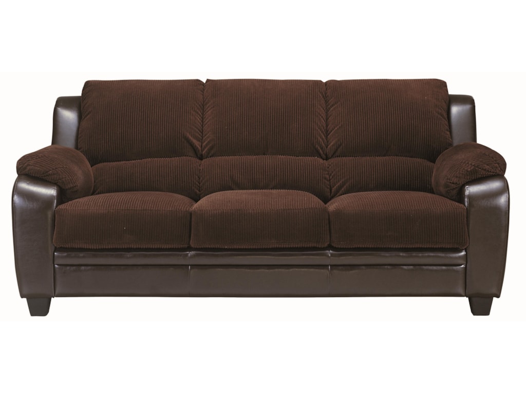 Coaster Monika Stationary Sofa With Wood Feet Sadler S