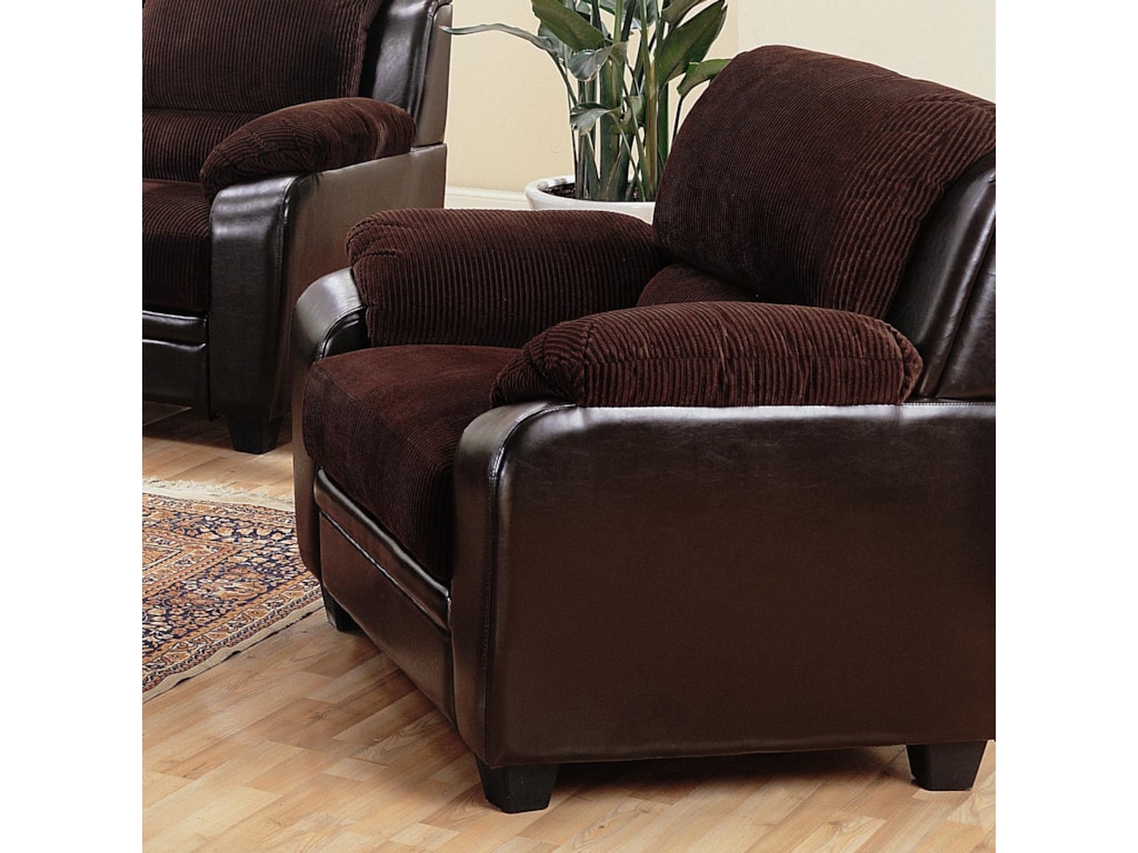 Monika Stationary Chair With Wood Feet By Coaster At Value City Furniture