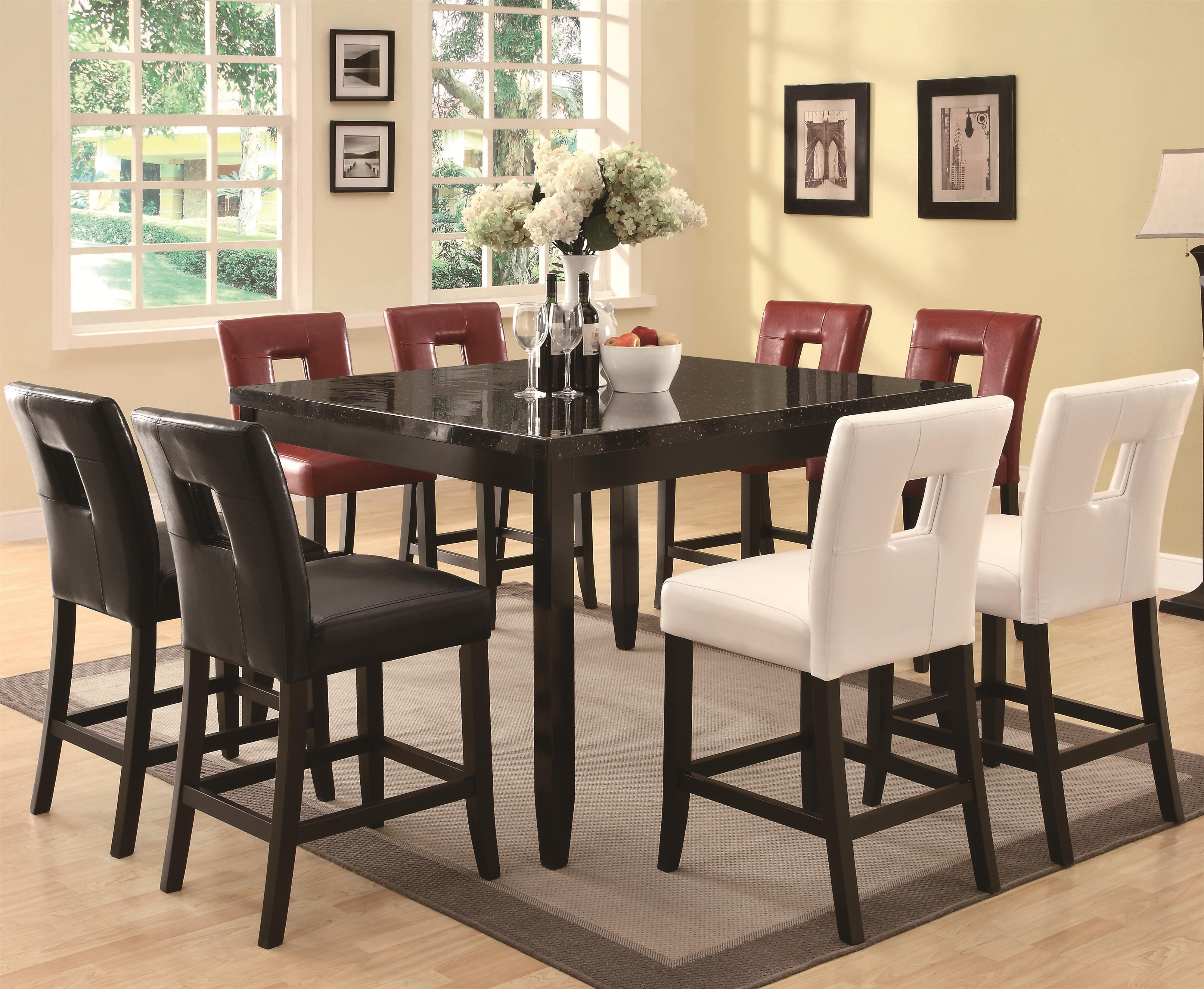 Coaster Newbridge 103619blk Counter Height Stool W Vinyl Cushion