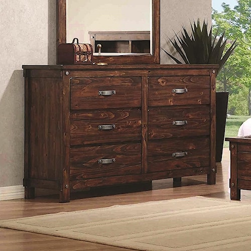 coaster noble dresser with six dovetail drawers rife s coaster noble dresser with six dovetail drawers rife s