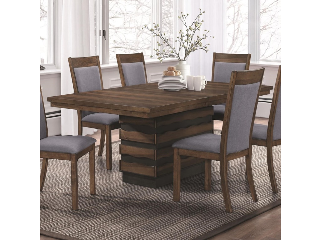 Coaster Octavia Dining Table With Hidden Storage In Base Value Coaster Octaviadining Table