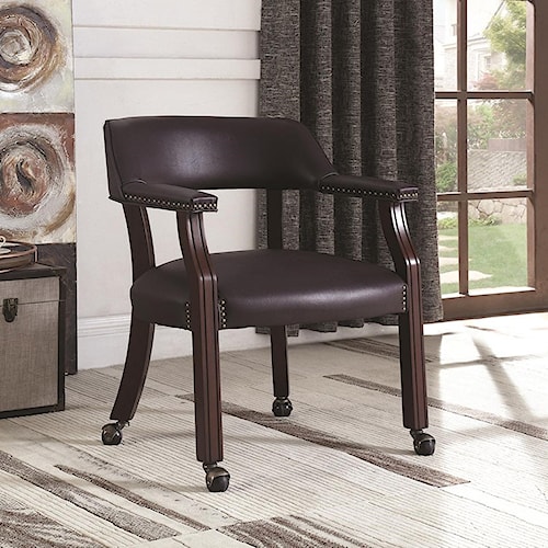 coaster office chairs traditional office chair with nailhead trim