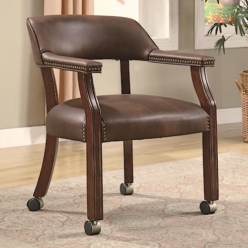 Coaster Office Chairs Traditional Vinyl Side Chair With Coaster Office Chairs Traditional Vinyl Side Chair With Nailhead Trim