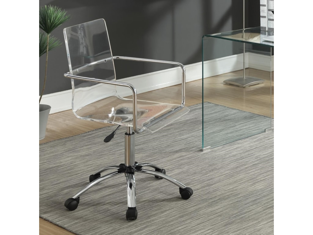 Coaster Office Chairs Acrylic Chair With Steel Base Prime Coaster Office Chairsoffice Chair