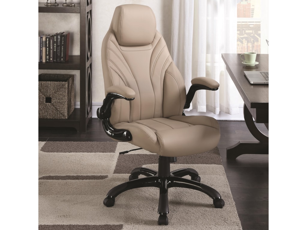 Coaster Office Chairs 881065 Tan Leatherette Chair Dunk Coaster Office Chairsoffice Chair