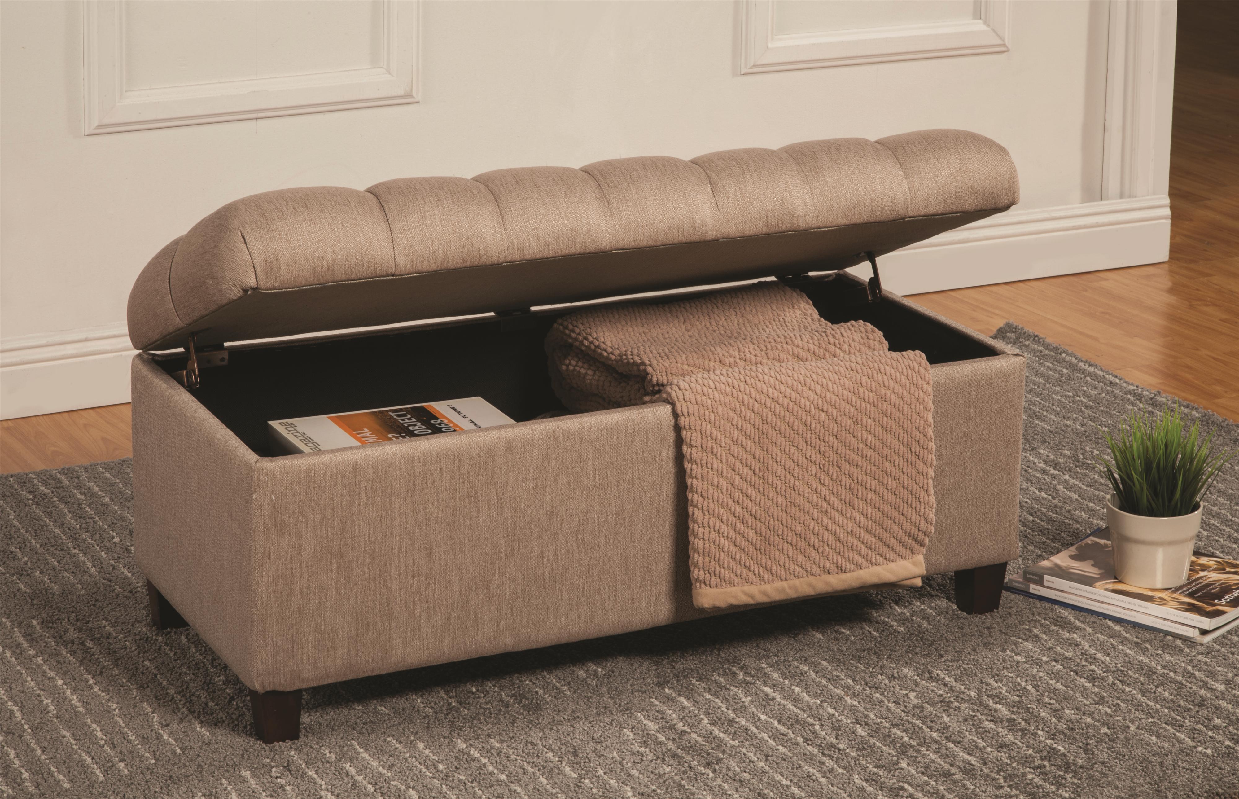 Coaster Ottomans Tufted Storage Bench A1 Furniture Mattress
