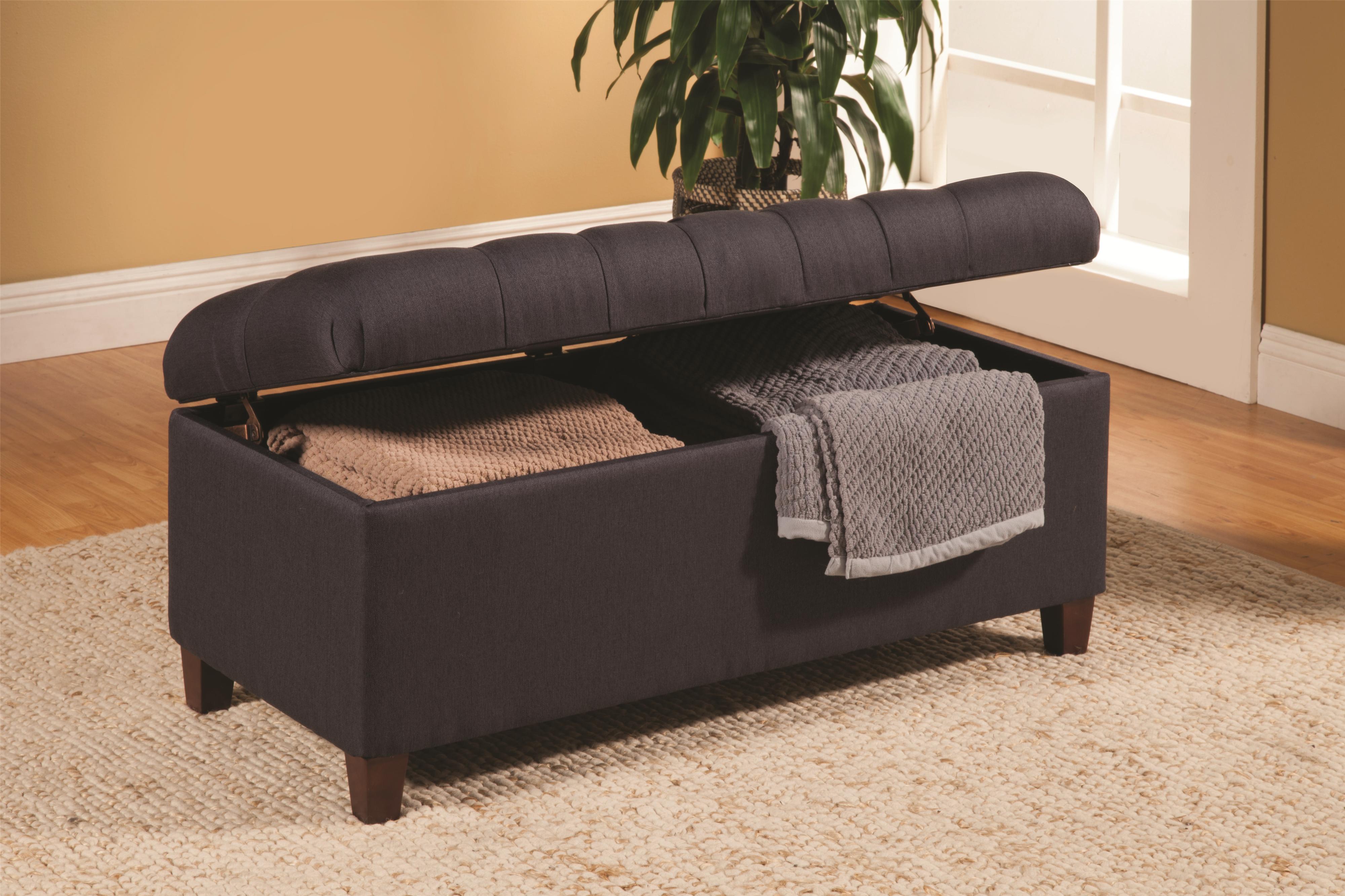Coaster Ottomans 500066 Tufted Storage Bench Corner Furniture