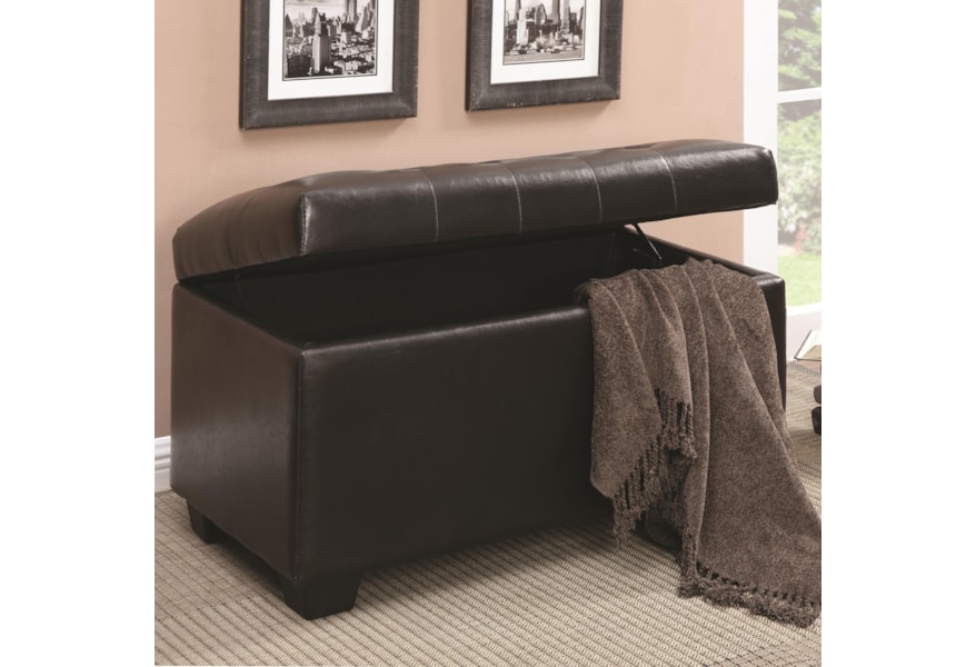 On Tufted Storage Ottoman On Tufted Storage Ottoman