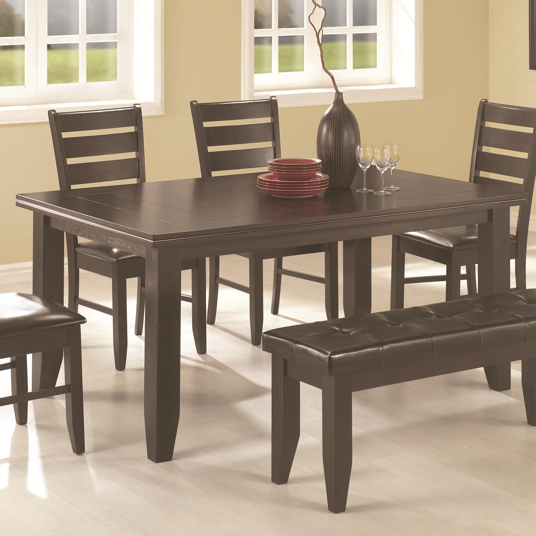 Coaster Dalila Contemporary Rectangular Semi Formal Dining Table