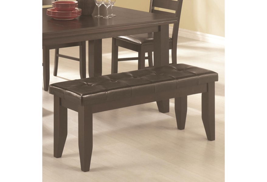 Coaster Dalila Contemporary Dining Bench With Tufted Upholstered