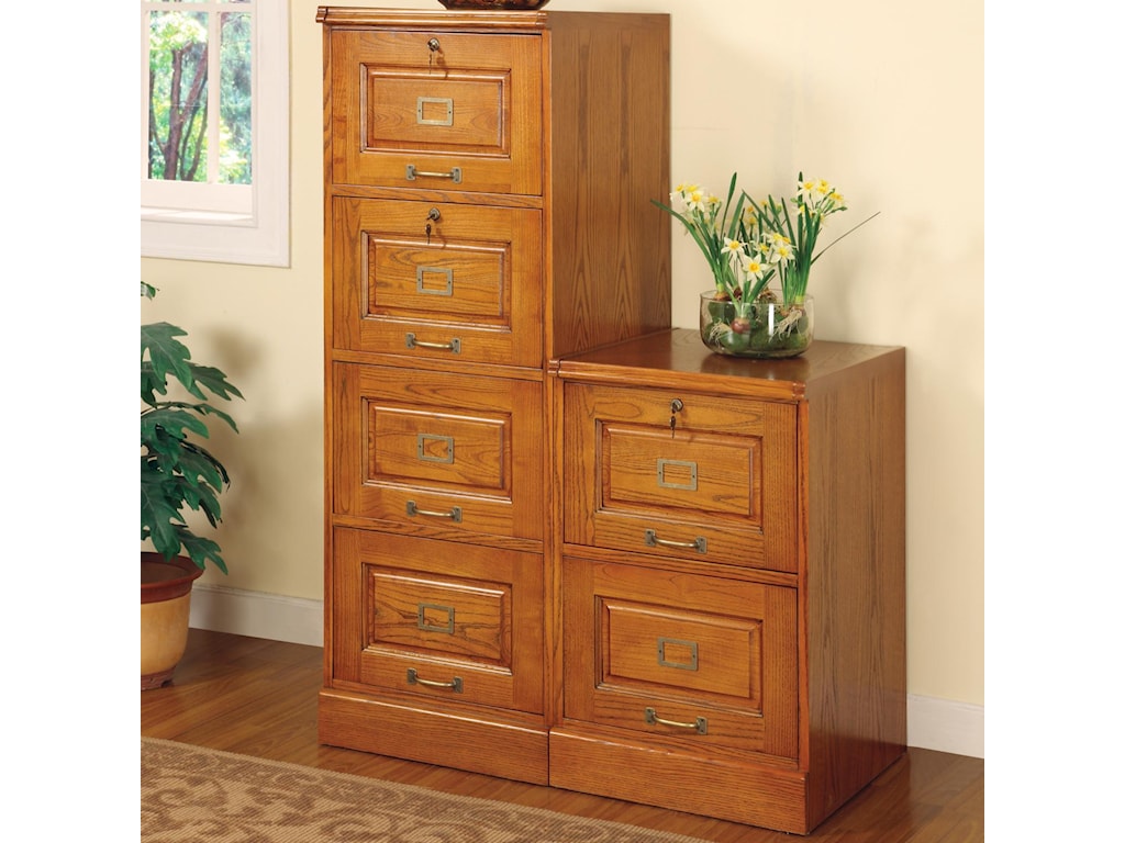 Coaster Palmetto Oak File Cabinet With 4 Drawers A1 Furniture