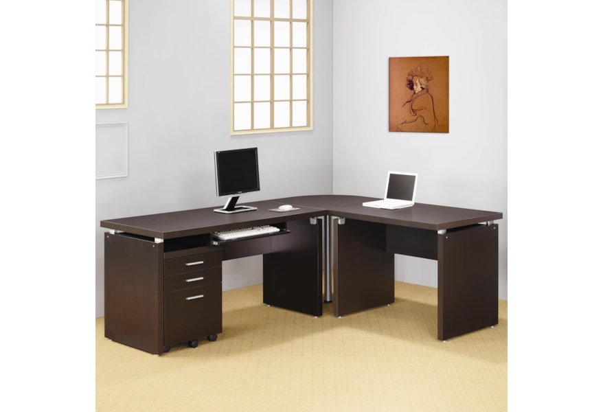 Coaster Skylar Contemporary L Shaped Computer Desk Dream Home