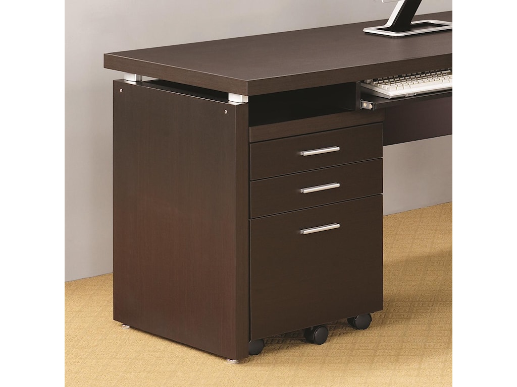 Coaster Skylar Mobile Pedestal With 3 Drawers And Casters A1