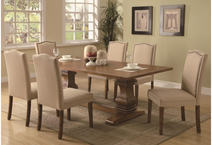 Parkins 7 Piece Dining Table And Parson Chair Set By Coaster At Northeast Factory Direct Parkins 7 Piece Dining Table And Parson Chair Set By Coaster At Northeast Factory Direct