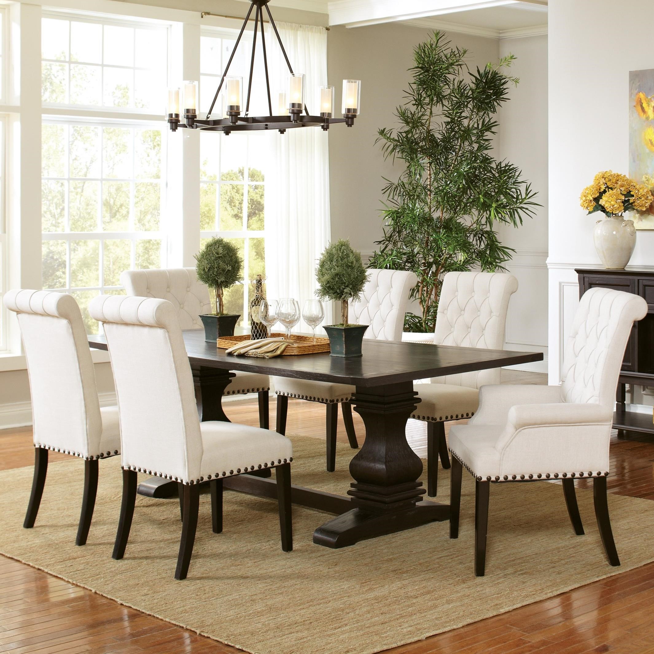Coaster Parkins Pedestal Table And Chair Set Value City
