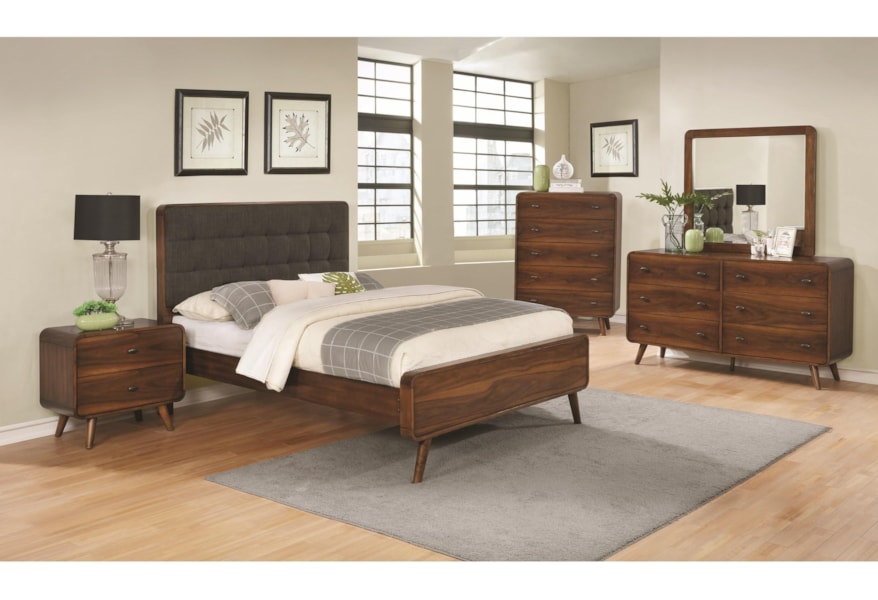 Coaster Robyn Mid Century Modern 6 Drawer Dresser Prime Brothers