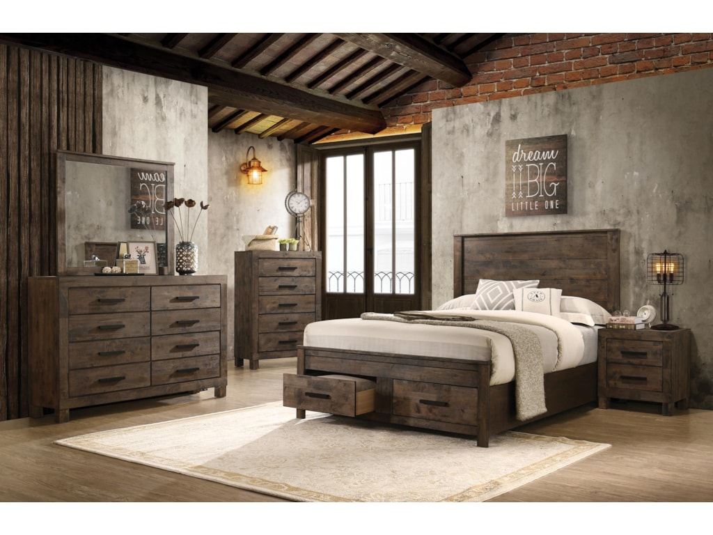 Coaster Rustic Brown 222631qb 2 3 4 5 7 Piece Queen Bedroom Set Sam Levitz Outlet Bedroom Groups Cheap 7 Piece Bedroom Sets