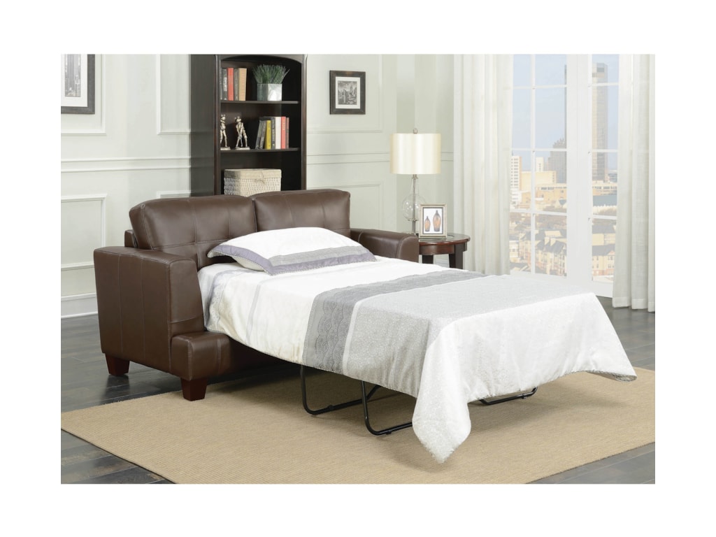 Samuel Contemporary Loveseat Sleeper By Coaster At Dunk Bright Furniture