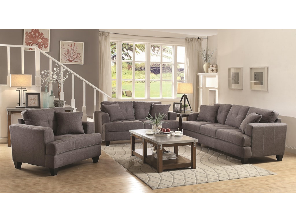 Samuel Sofa Stationary Living Room Group By Coaster At Value City Furniture
