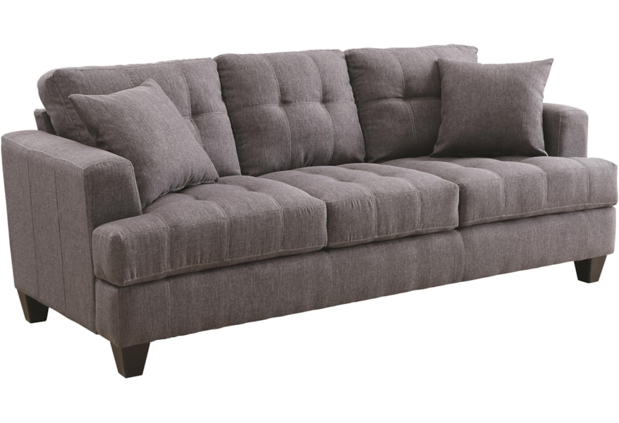 Coaster Furniture Samuel Sofa 505175 With Tufted Cushions Coaster Furniture Samuel Sofa 505175