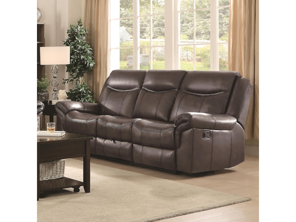 Sawyer Motion Sofa With Pillow Arms And Outlet By Coaster At Dunk Bright Furniture