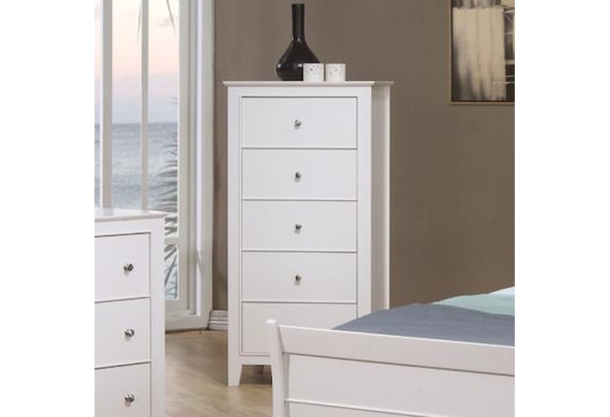 Coaster Selena 5 Drawer Chest Standard Furniture Drawer Chests