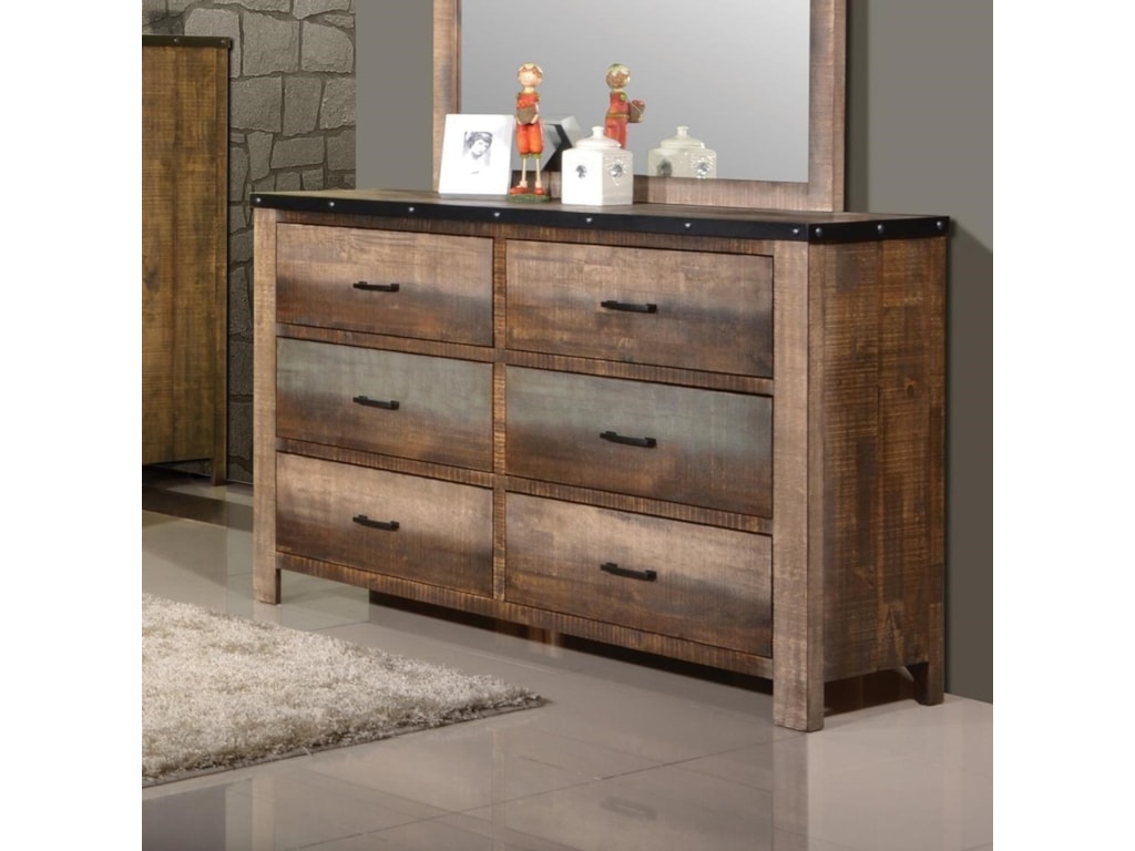 Sembene Rustic Dresser With Six Drawers By Coaster Sembene Rustic Dresser With Six Drawers By Coaster