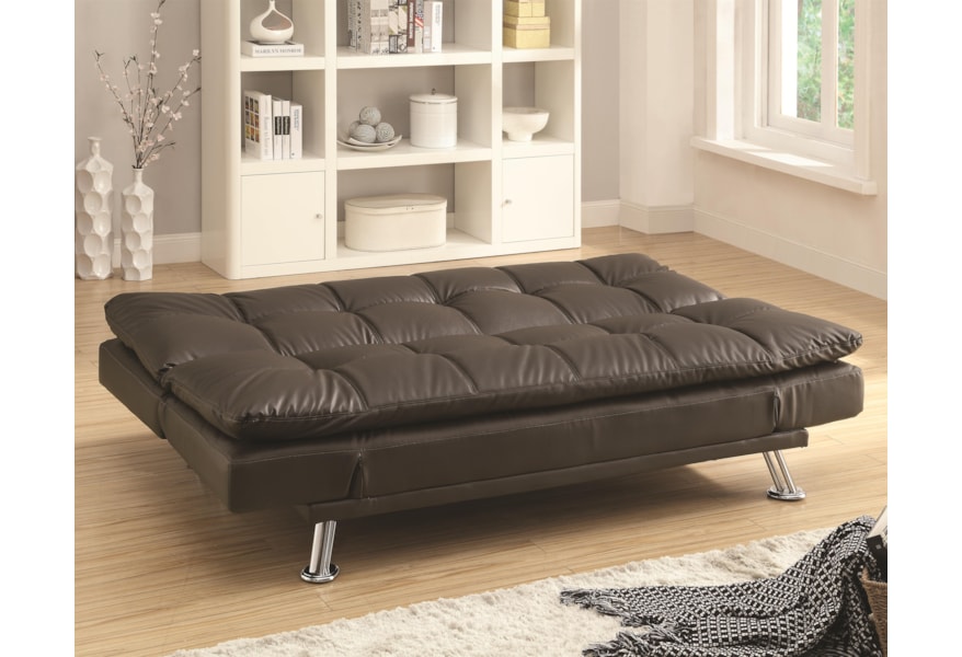 Coaster Dilleston 300321 Sofa Bed In Futon Style With Chrome Legs Coaster Dilleston 300321 Sofa Bed In