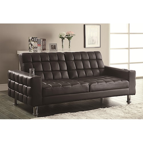 Coaster Sofa Beds And Futons Adjule Bed With Cup Holders Coaster Sofa Beds And Futons Adjule Bed With Cup Holders