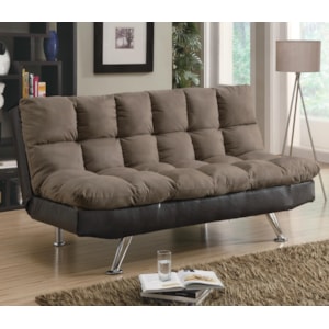 Coaster Sofa Beds And Futons Contemporary Brown Microfiber Dark Brown Vinyl Sofa Bed Rife S Home Furniture Futons