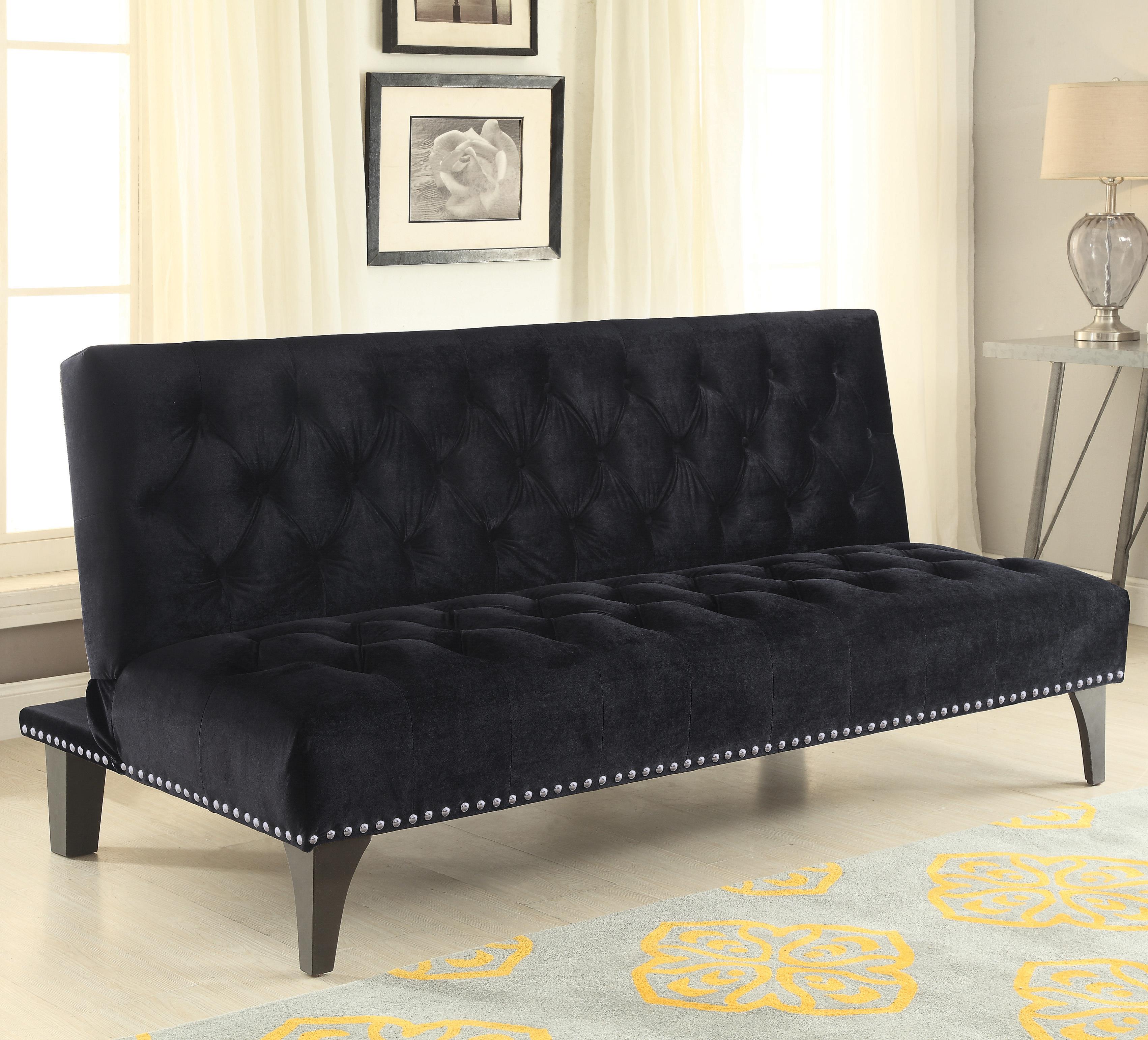 Coaster Sofa Beds And Futons Transitional Sofa Bed With Velvet