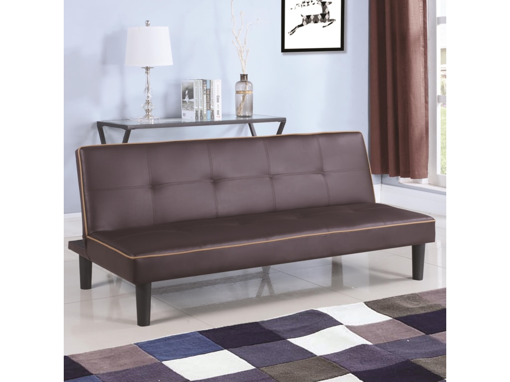 Coaster Sofa Beds And Futons 500430 Leatherette Bed Piping Coaster Sofa Beds And Futonssofa Bed