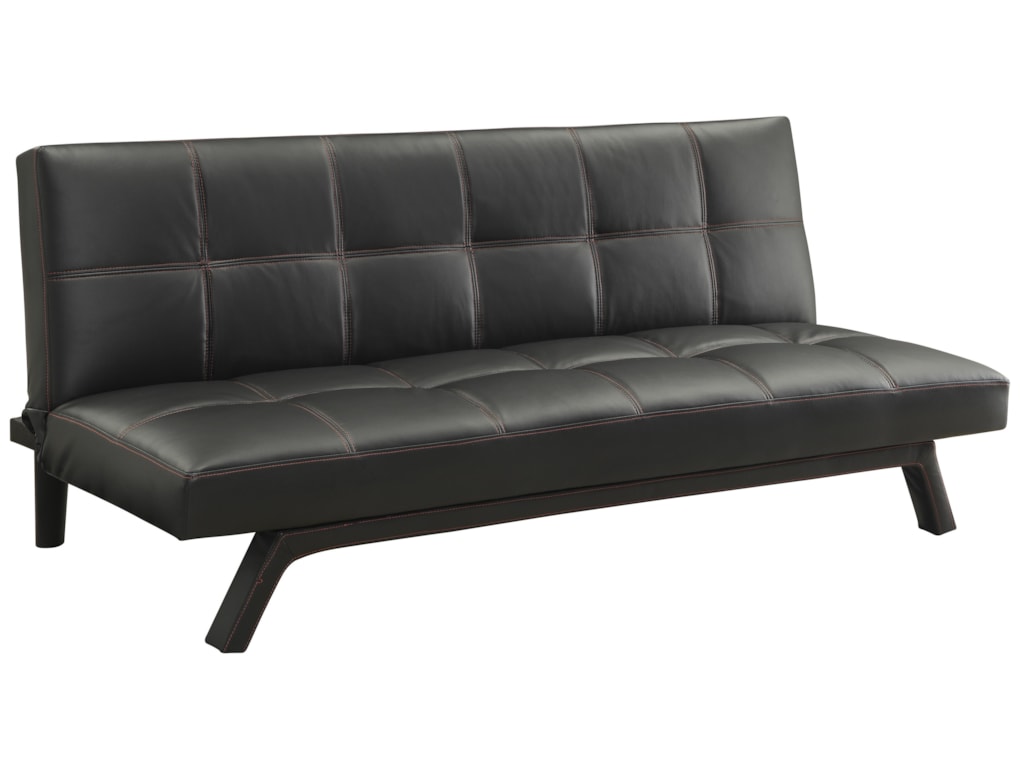 Sofa Beds And Futons Contemporary Bed In Black Leatherette By Coaster At Dunk Bright Furniture