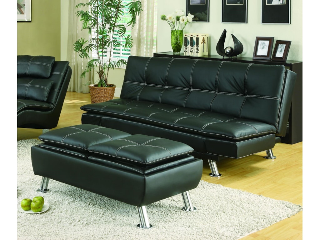 Sofa Beds And Futons Black Bed Ottoman By Coaster At Sam Levitz Furniture