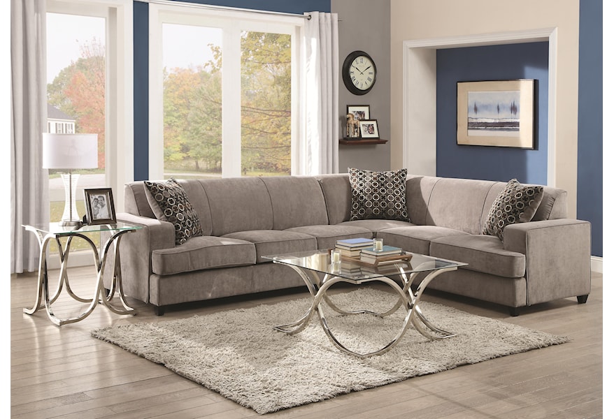Coaster Tess Sectional Sofa For Corners Value City Furniture