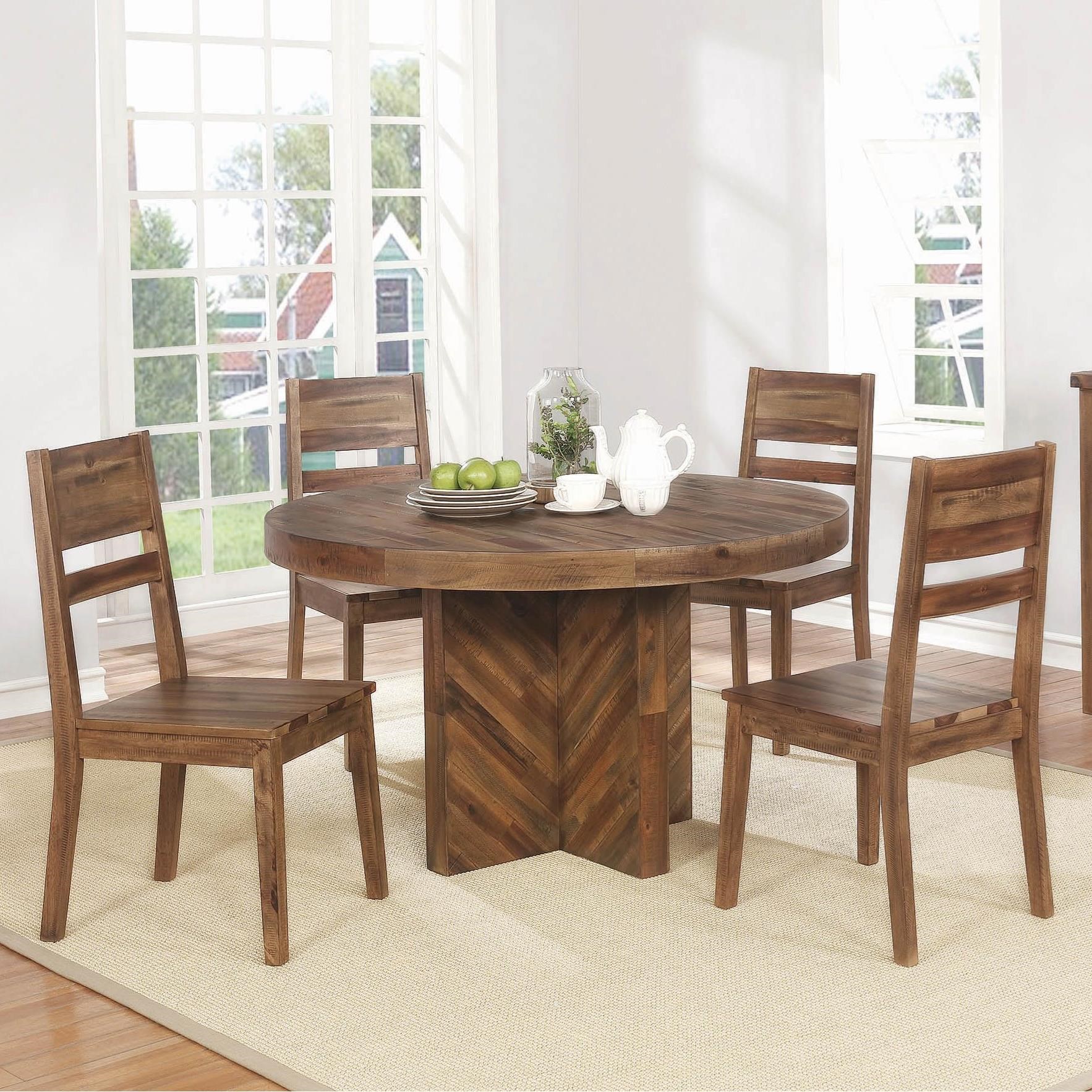 Coaster Tucson 5 Piece Round Table And Chair Set A1 Furniture