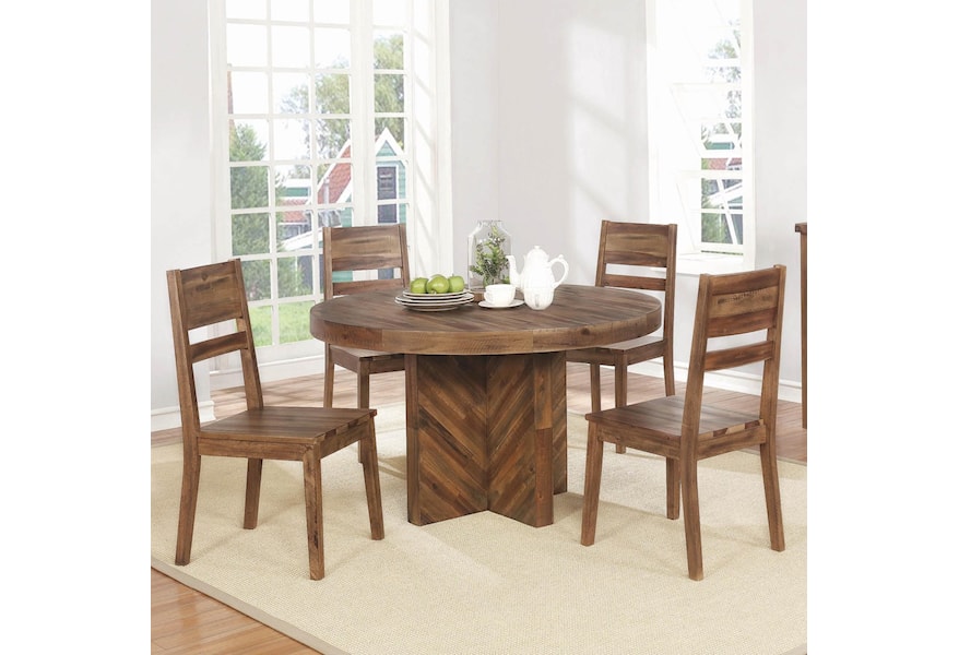 Coaster Tucson 5 Piece Round Table And Chair Set Furniture