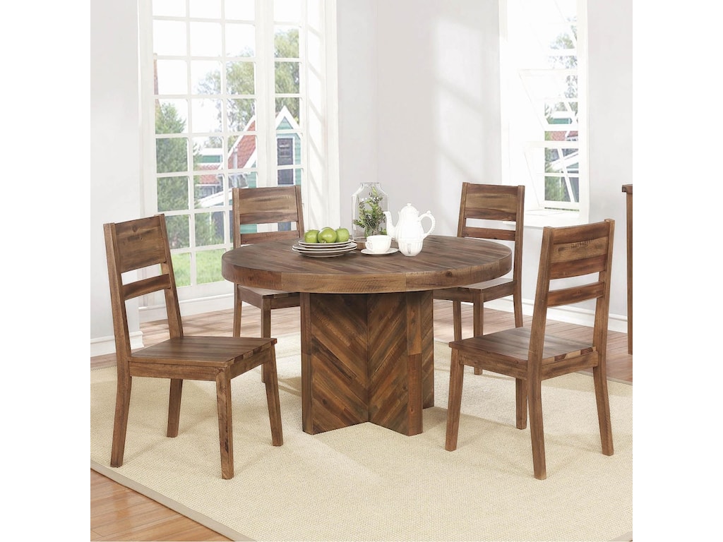 Coaster Tucson 5 Piece Round Table And Chair Set A1 Furniture