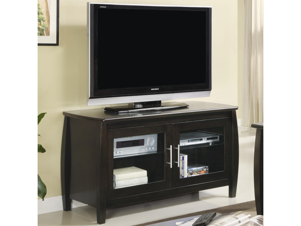 Coaster Tv Stands 700647 Contemporary Media Console With Gl Doors Tv Stands Contemporary Media Console With Gl Doors By Coaster