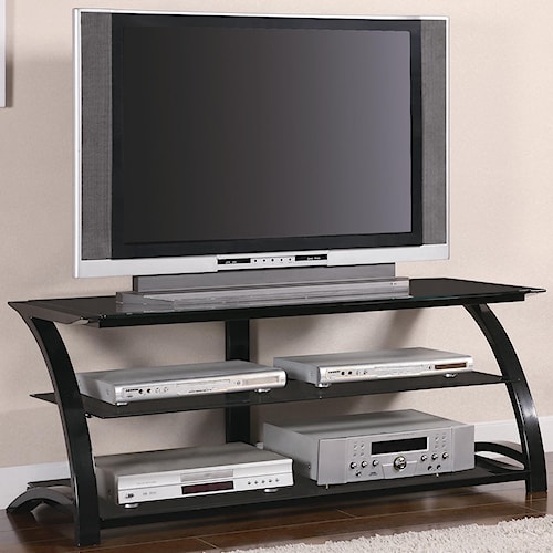 coaster tv stands contemporary metal and glass media console
