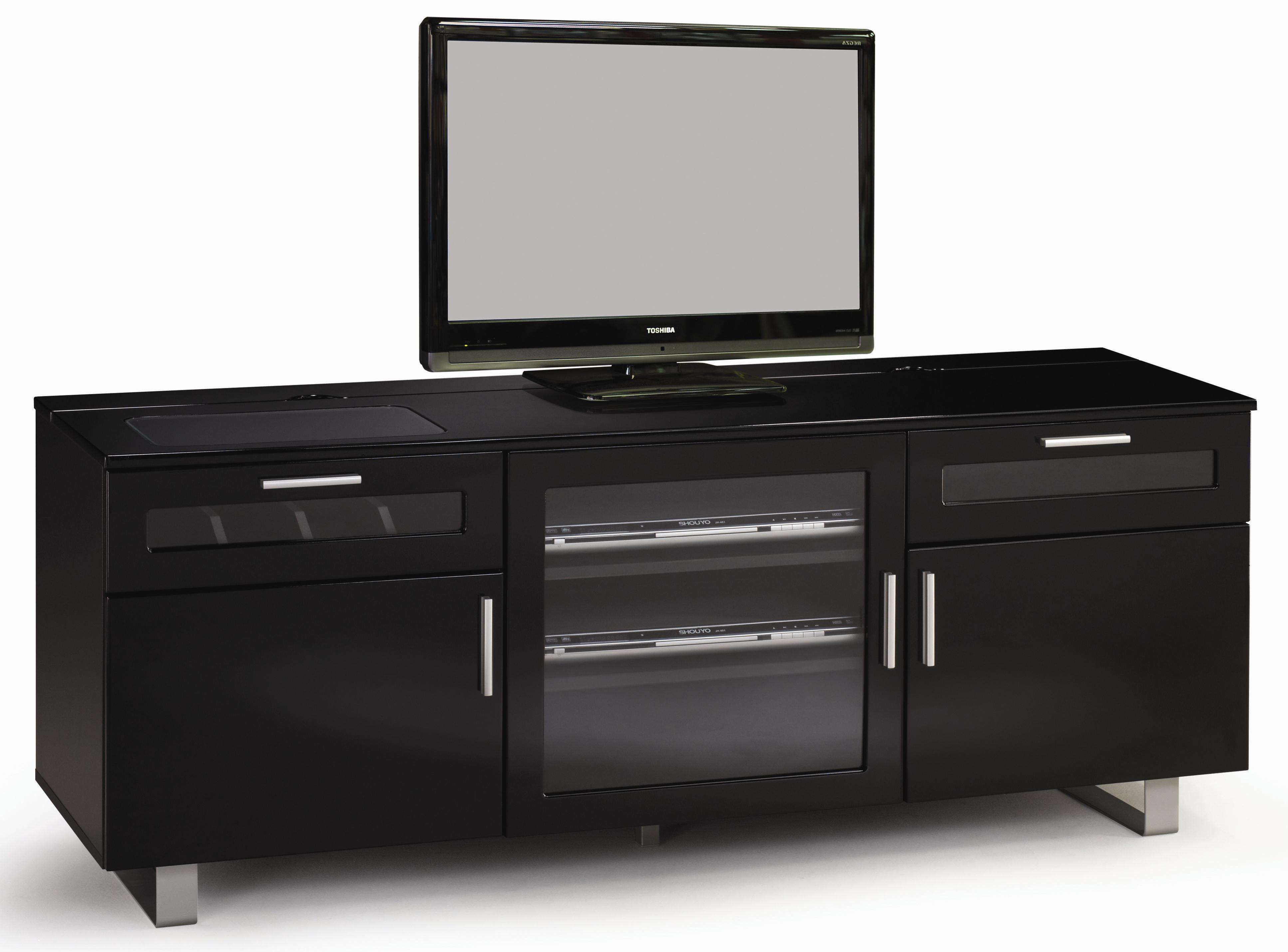Coaster Tv Stands 700672 Contemporary Tv Console With High Gloss