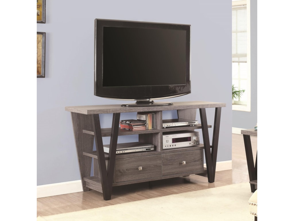 Coaster Tv Stands 701015 Two Tone Trapezoid Stand Dunk Bright Tv Stands Two Tone Trapezoid Stand By Coaster