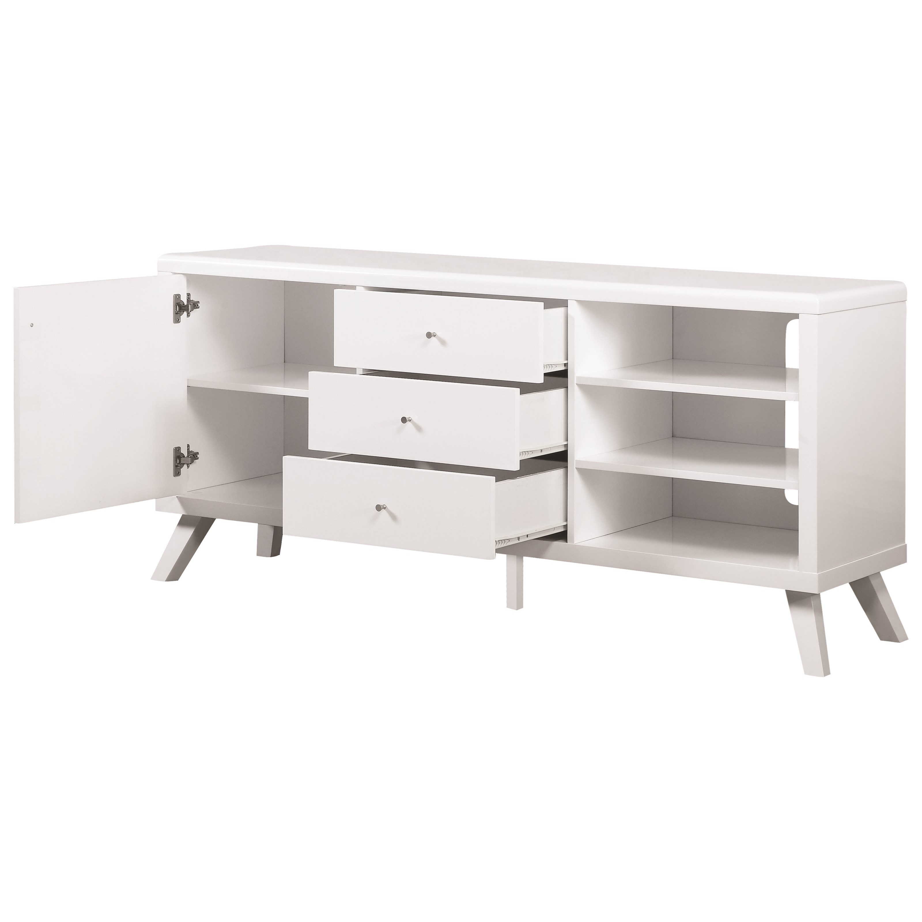 Coaster Tv Stands 721081 Contemporary High Gloss Tv Stand Dunk