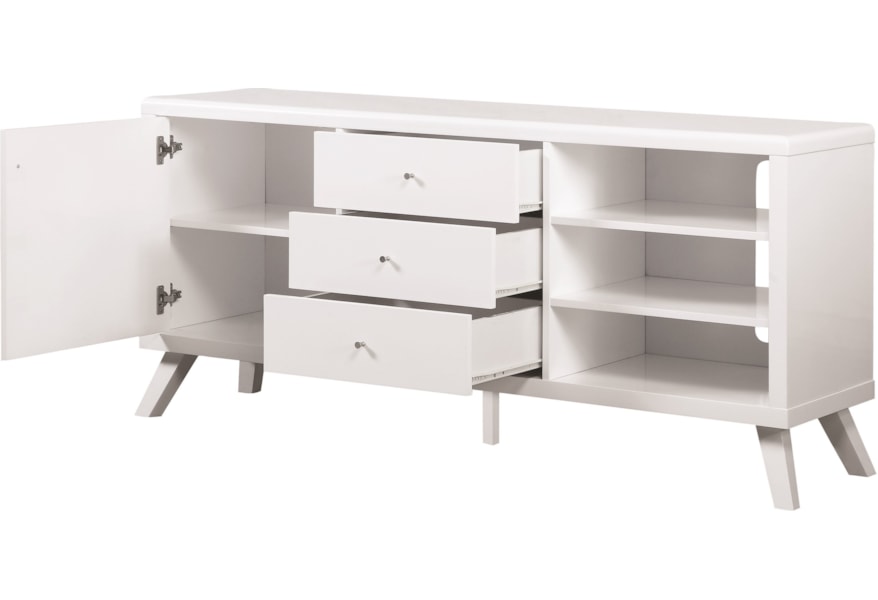 Coaster Tv Stands 721081 Contemporary High Gloss Tv Stand Dunk