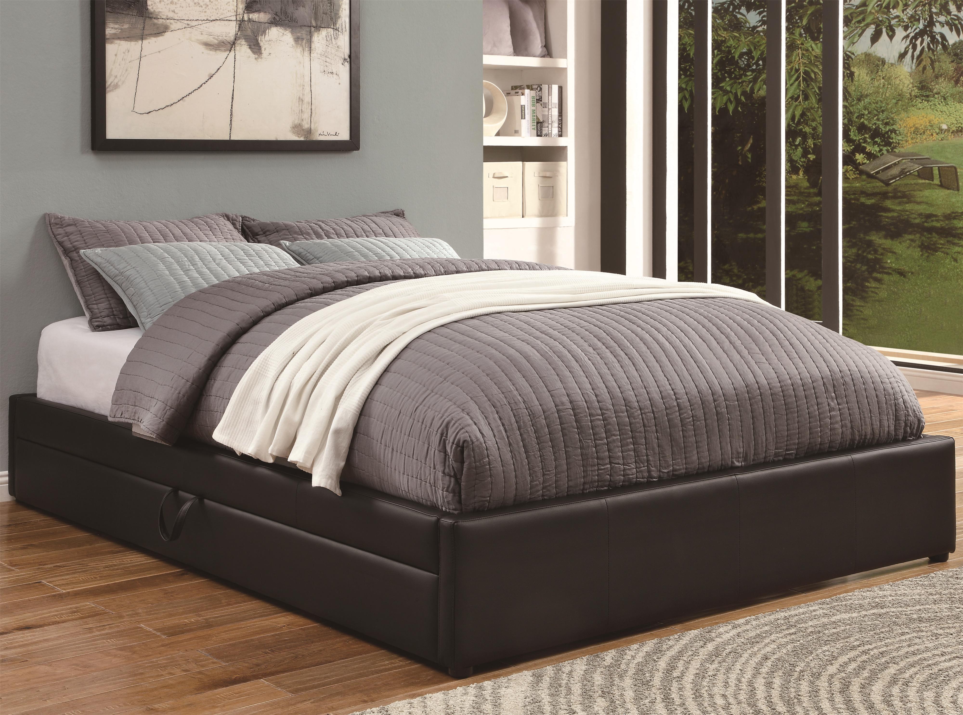Coaster Upholstered Beds 300386q Queen Storage Bed With Black