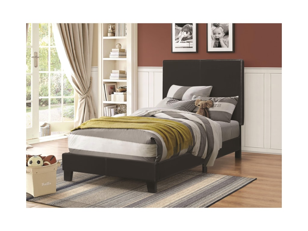 Coaster Upholstered Beds 300558t Low Profile Twin Bed Upholstered Beds Low Profile Twin Bed By Coaster
