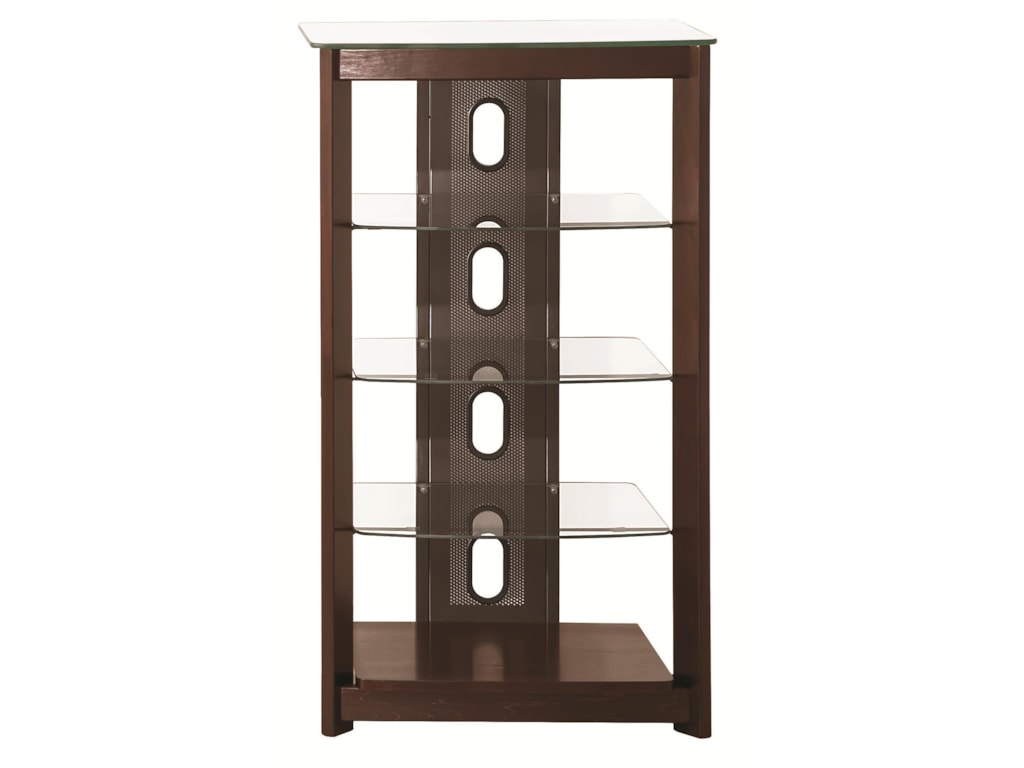 Coaster Entertainment Units 700322 Media Tower W Gl Shelves Coaster Entertainment Unitsmedia Tower