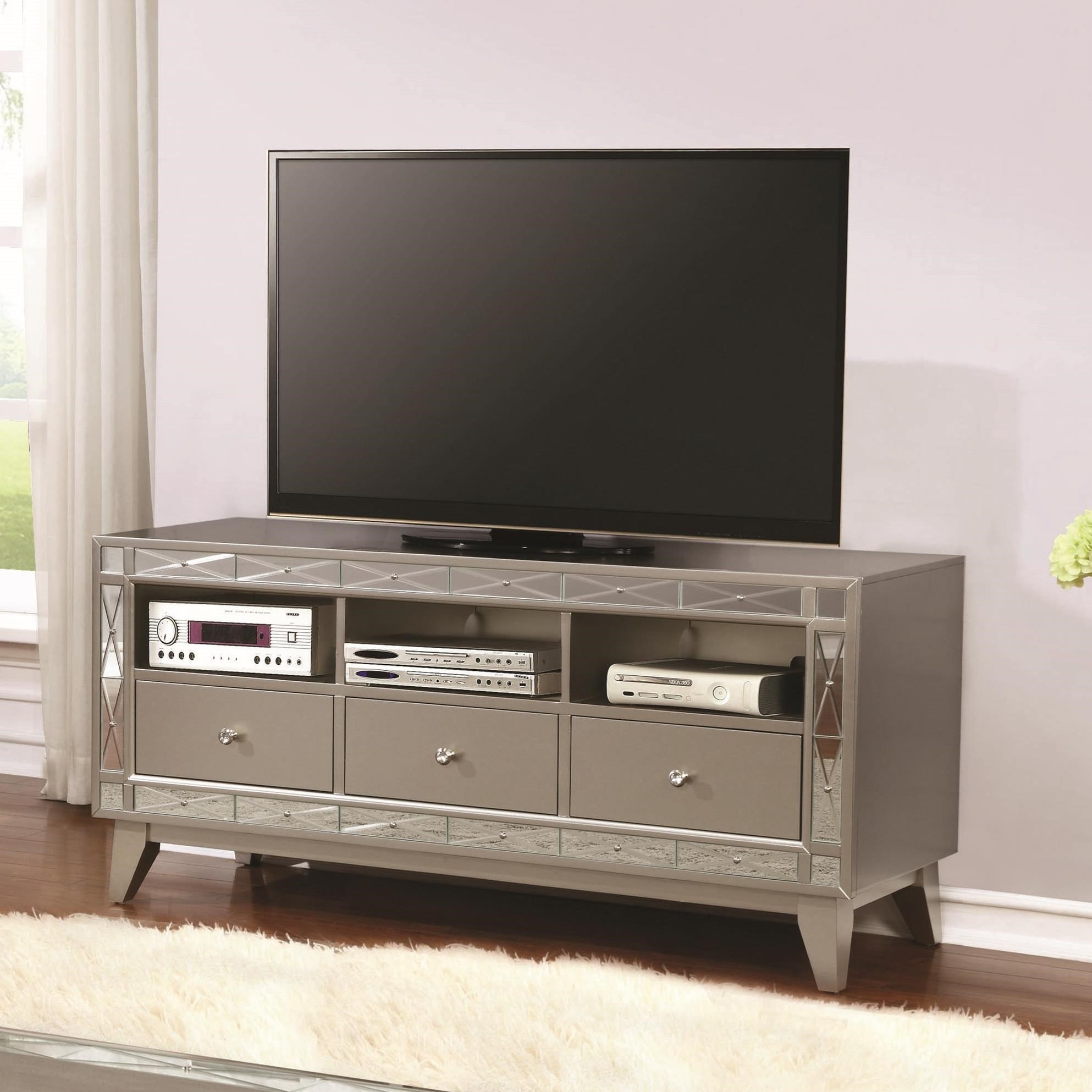 Coaster Entertainment Units 701692 Metallic Tv Console With